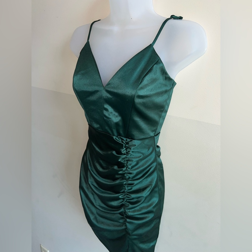 Emerald Sundae Deep Green Mini Dress